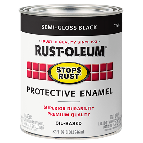 Rust-Oleum® Protective Enamel Brush-On Paint Semi-Gloss Black
