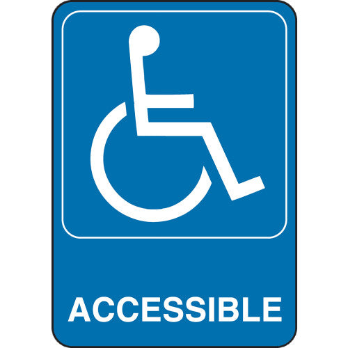 Hillman Group Adhesive Handicap Accessible Sign (5 X 7)