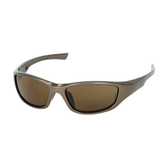 SAFETY WORKS Full Frame Safety Glasses with Havana Brown Frame and Brown Polarized Lens