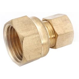 Connector, Brass, Compression, Female, 1/2 x 1/2-In.