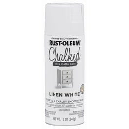 Chalked Spray Paint, Ultra Matte, Linen White, 12-oz.