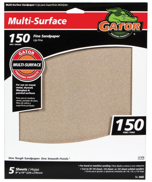 Gator's multi-purpose aluminum oxide sandpaper 150 Grit