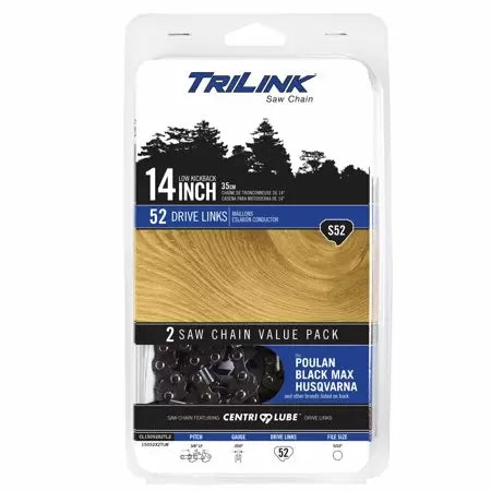 Trilink Saw Chain  Saw 14 Inch Saw Chain  3/8 LP .050 2-Pack