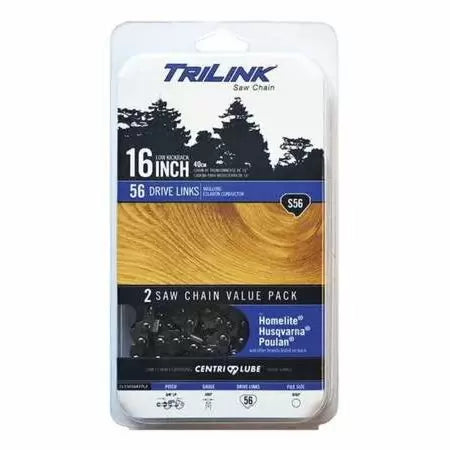 Trilink Saw Chain 2-pack Replacement Low Kickback Saw Chain 16