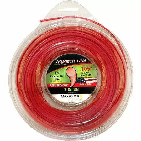 Maxpower Residential Grade RoundCut .105-Inch Trimmer Line 105-Foot Length