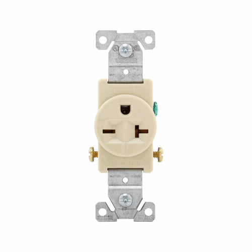 Eaton Cooper Wiring Commercial Specification Grade Single Receptacle 20A, 250V Ivory