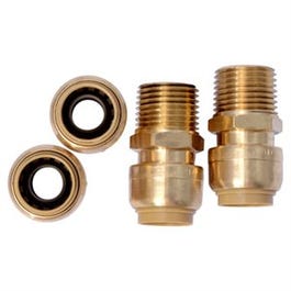 Pipe Fitting, Connector, 1/2 x 1/2-In. MNPT, 4-Pk.