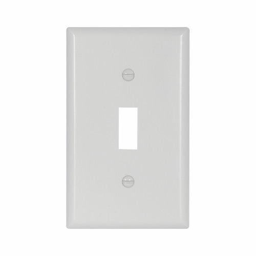 Eaton Cooper Wiring Toggle Wallplate, White 1 Gang