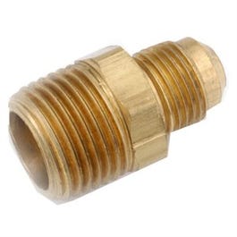 Pipe Fittings, Flare Connector, Lead Free Brass, 1/4 x 1/4-In. MPT