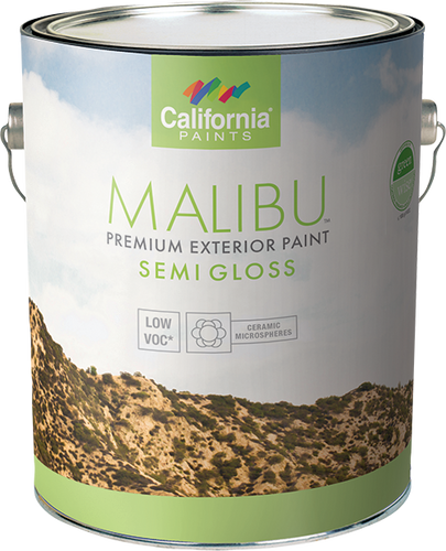California Products Malibu Premium Exterior Paint Semi Gloss Neutral Base - 1 Gallon