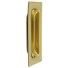 Flush Door Pull, Brass, 3.25 x 1-3/8 In.