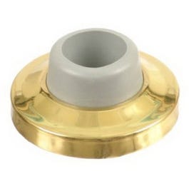 Doorstop, Wall-Mount, Polished Solid Brass