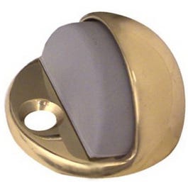 Doorstop, Floor, Low-Dome, Polished Brass