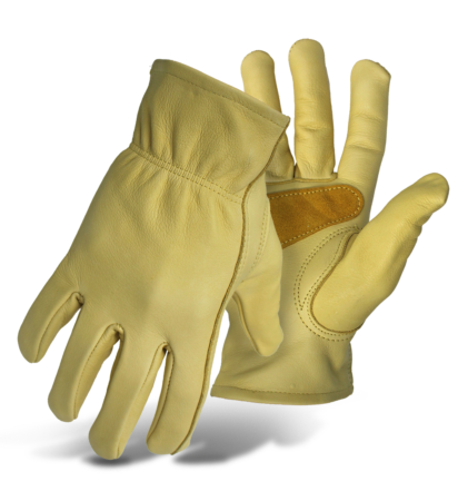Boss Grain Cowhide Leather Driver With Palm Patch Gloves