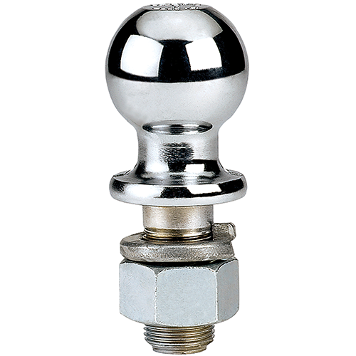 Reese Towpower  Trailer Hitch Ball, 2 in. Diameter, 6,000 lbs. Capacity, 1 in. Shank Dia, 2 in. Shank Length, Chrome