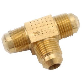 Pipe Fittings, Flare Tee, Lead-Free Brass, 5/8-In.