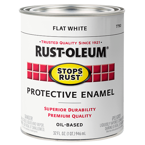 Rust-Oleum® Protective Enamel Brush-On Paint Flat White