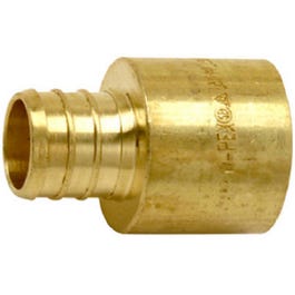 Barbed Pipe PEX Sweat Adapter, Brass, 3/4-In. Barb Insert x 3/4-In. Female Pipe