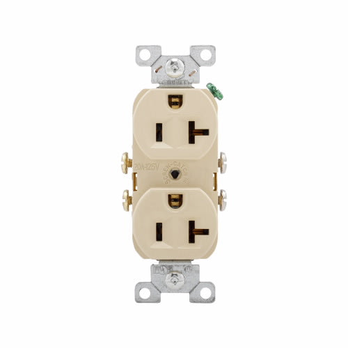 Eaton Cooper Wiring Commercial Specification Grade Duplex Receptacle 20A, 125V Ivory