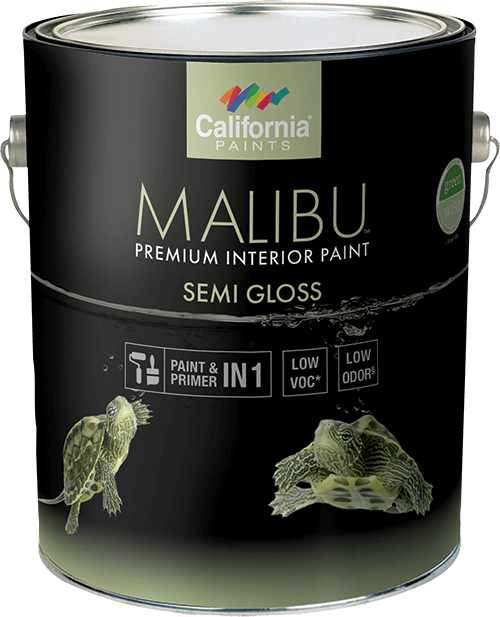 California Products Malibu Premium Interior Paint Semi Gloss Neutral Base   - 1 Gallon