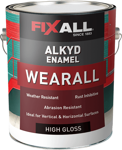 FixAll Wearall Alkyd Enamel High-Gloss Medium Base - 1 Gallon