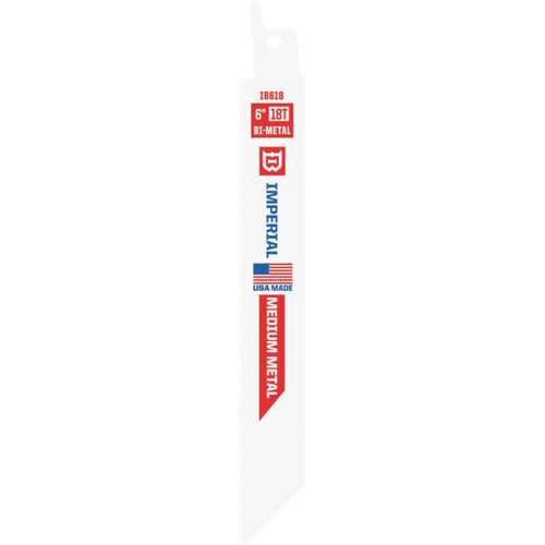 Imperial Blades 6 In. 18 TPI Medium Metal Reciprocating Saw Blade