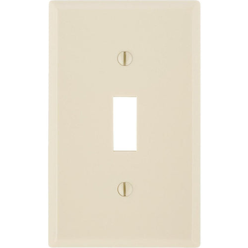 Leviton 1-Gang Plastic Toggle Switch Wall Plate, Ivory