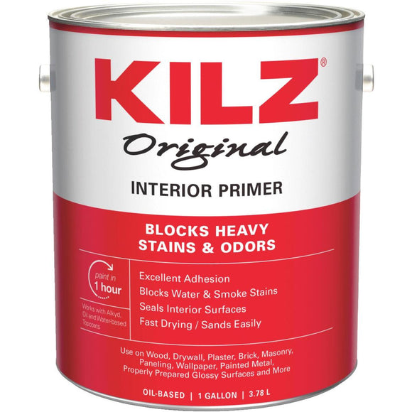 Kilz Original Oil-Based Interior Primer Sealer Stainblocker, White, 1 Gal.