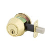 Delaney Hardware Deadbolt Single Cylinder Bright Brass View Pack