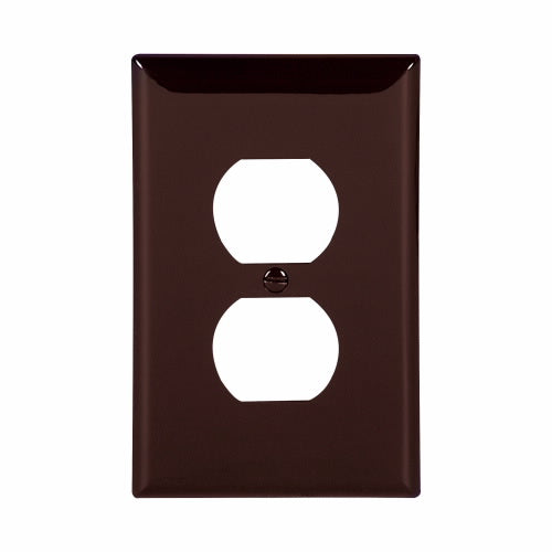 Eaton Cooper Wiring Duplex Receptacle Wallplate, Brown,