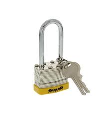 Guard Security Laminated Steel Padlock with 1-1/2-Inch  Long Shackle